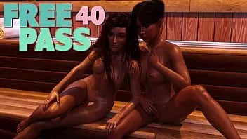 play Two hotties caressing their pussies in the sauna • free pass #40
